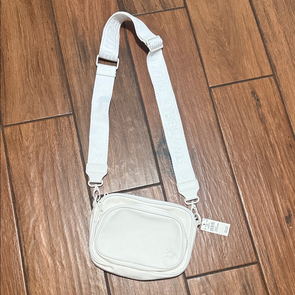 White Crossbody Bag with Adjustable Strap